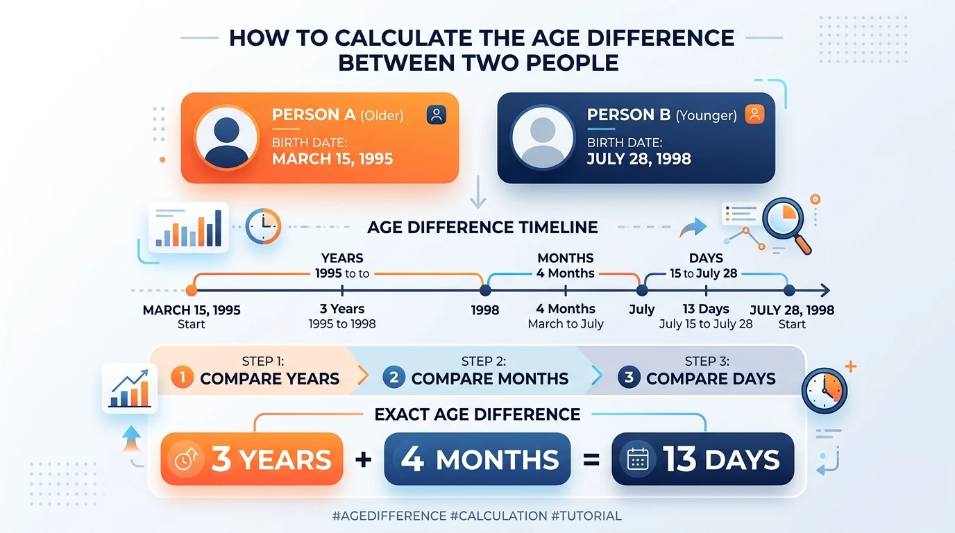 How to Calculate Age Difference Between Two People